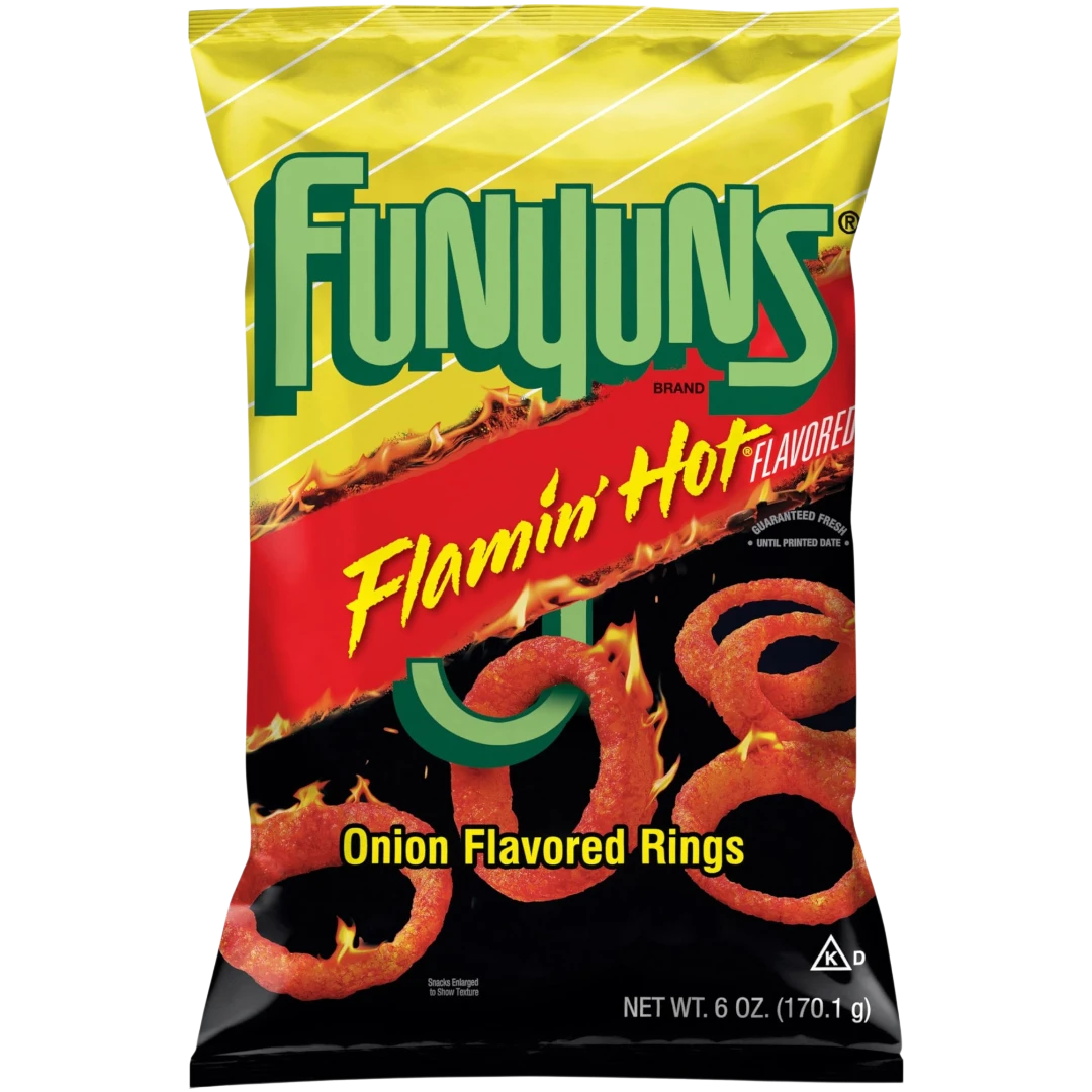 Funyuns Onion Rings Flamin' Hot Share Bag - 5.75oz (163g) 3 Funyuns Onion Rings Flamin' Hot Share Bag - 5.75oz (163g)