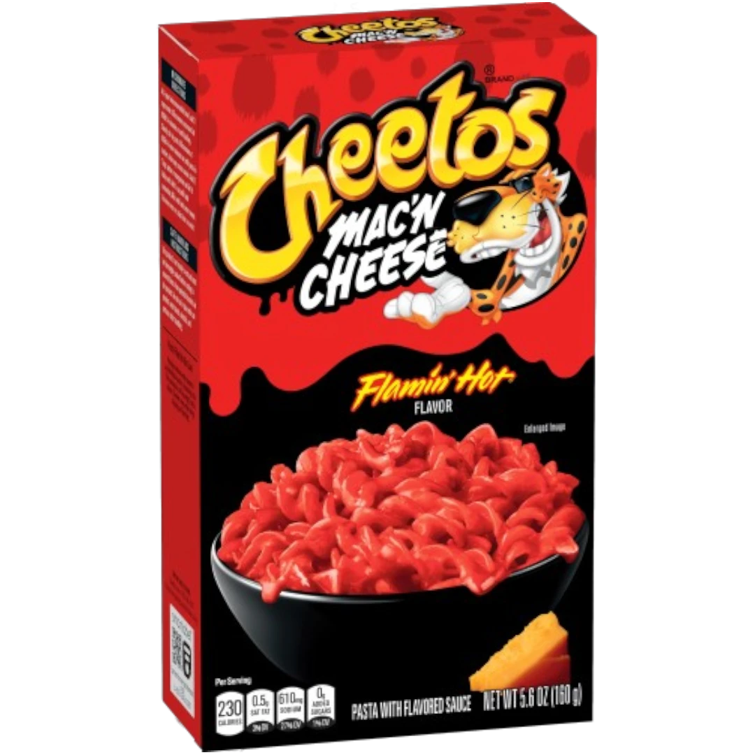 Cheetos Flamin’ Hot Mac ‘N Cheese Box - 5.6oz (160g) 3 Cheetos Flamin’ Hot Mac ‘N Cheese Box - 5.6oz (160g)