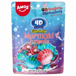 Amos 4D Gummy Liquid Filled Mermaid Jewels- 6oz (170g)
