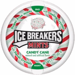 Ice Breakers Candy Cane Flavour Sugar Free Mints (Christmas Limited Edition) - 1.5oz (42g)