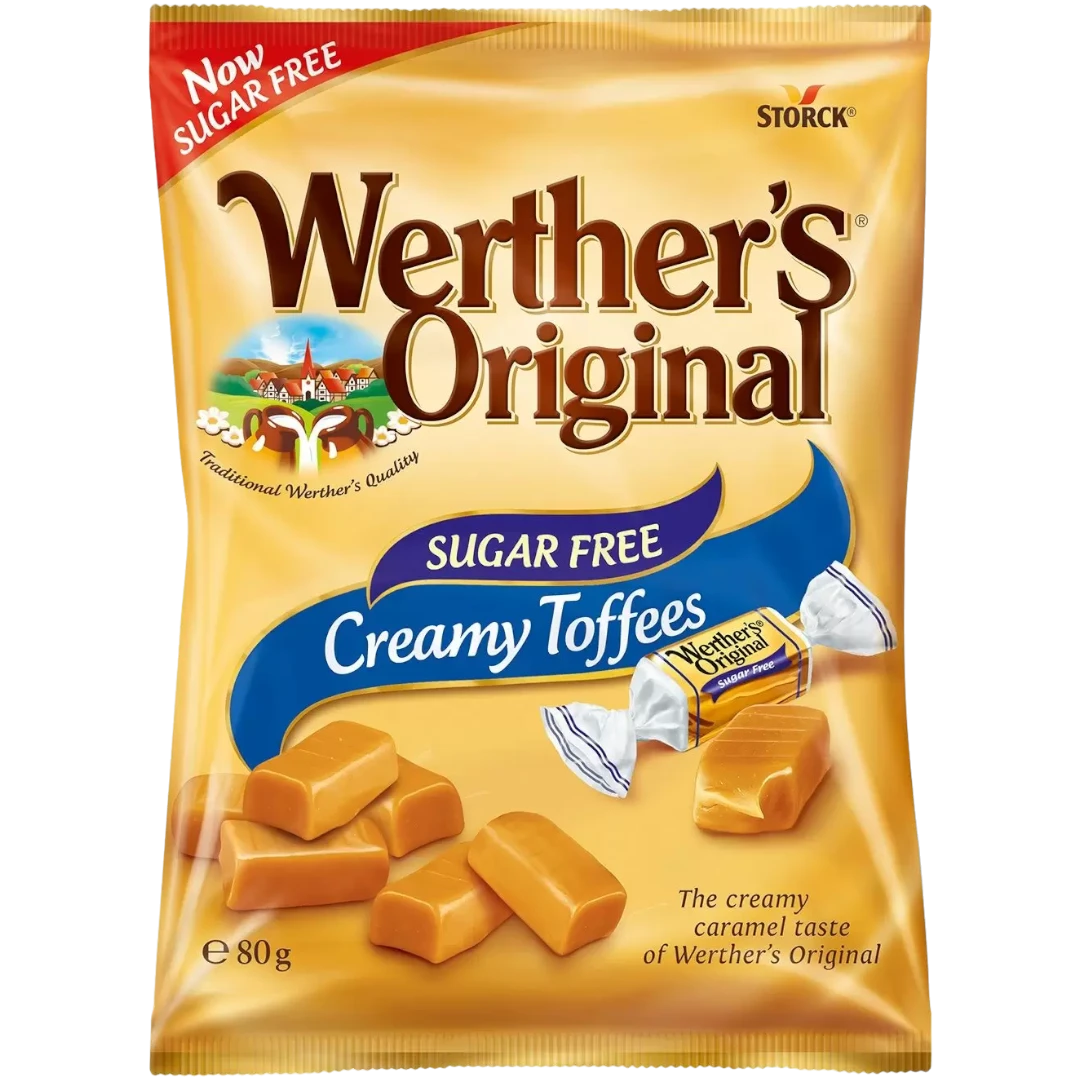Werther's Original Sugar Free Creamy Toffees - 2.29oz (65g) 3 Werther's Original Sugar Free Creamy Toffees - 2.29oz (65g)