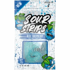 Sour Strips Blue Raspberry Peg Bag - 3.4oz (96g)