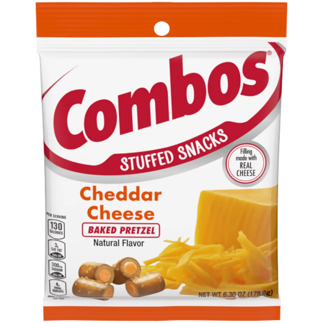 Combos Cheddar Cheese Stuffed Baked Pretzel Bites - 6.3oz (178.6g) 3 Combos Cheddar Cheese Stuffed Baked Pretzel Bites - 6.3oz (178.6g)