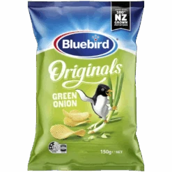 Bluebird Green Onion Chips BIG BAG (New Zealand) - 5.29oz (150g)