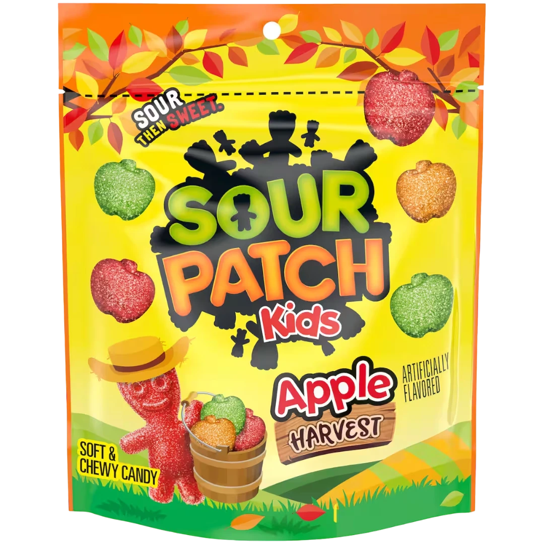 Sour Patch Kids Apple Harvest Mix (Fall Limited Edition) - 10oz (283g) 3 Sour Patch Kids Apple Harvest Mix (Fall Limited Edition) - 10oz (283g)