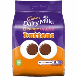 Cadbury Dairy Milk Orange Giant Buttons Bag - 3.3oz (95g)