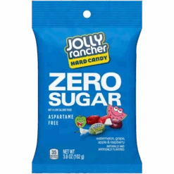 Jolly Rancher Zero Sugar Hard Candy Assorted Fruit Flavours Peg Bag - 3.6oz (102g)