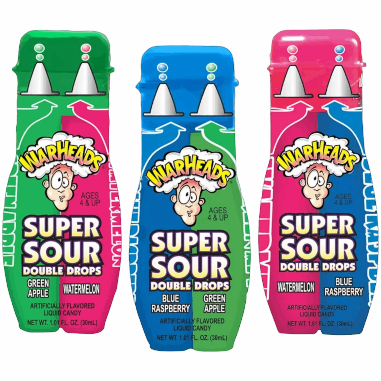 Warheads Super Sour Double Drops - 1.01fl.oz (30ml) 3 Warheads Super Sour Double Drops - 1.01fl.oz (30ml)