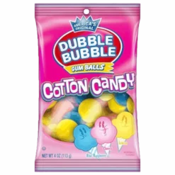 Dubble Bubble Gum Balls Cotton Candy Peg Bag - 4oz (113g)