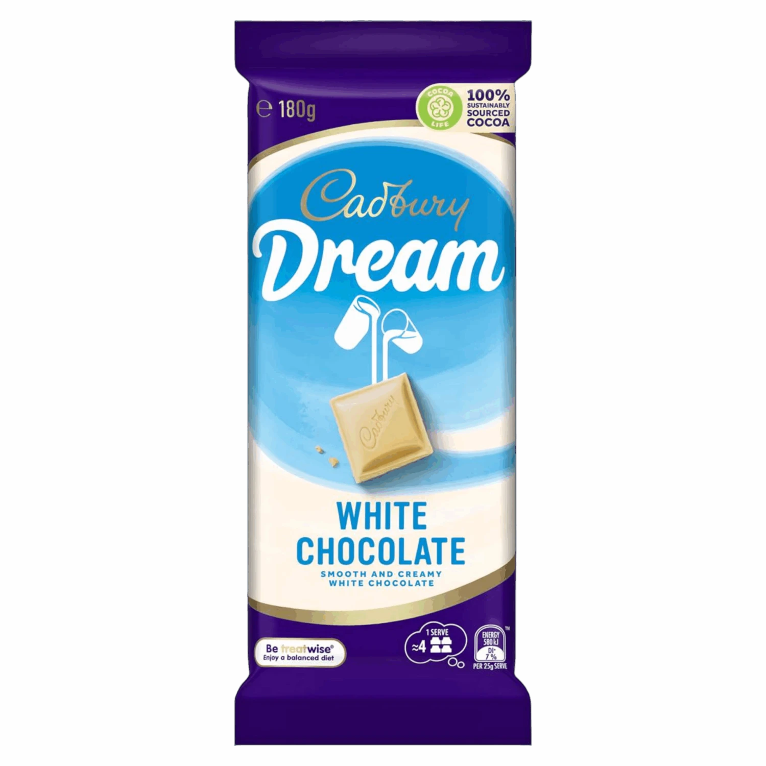 Cadbury Dream White Chocolate Bar (Australia) - 6.3oz (180g) 3 Cadbury Dream White Chocolate Bar (Australia) - 6.3oz (180g)