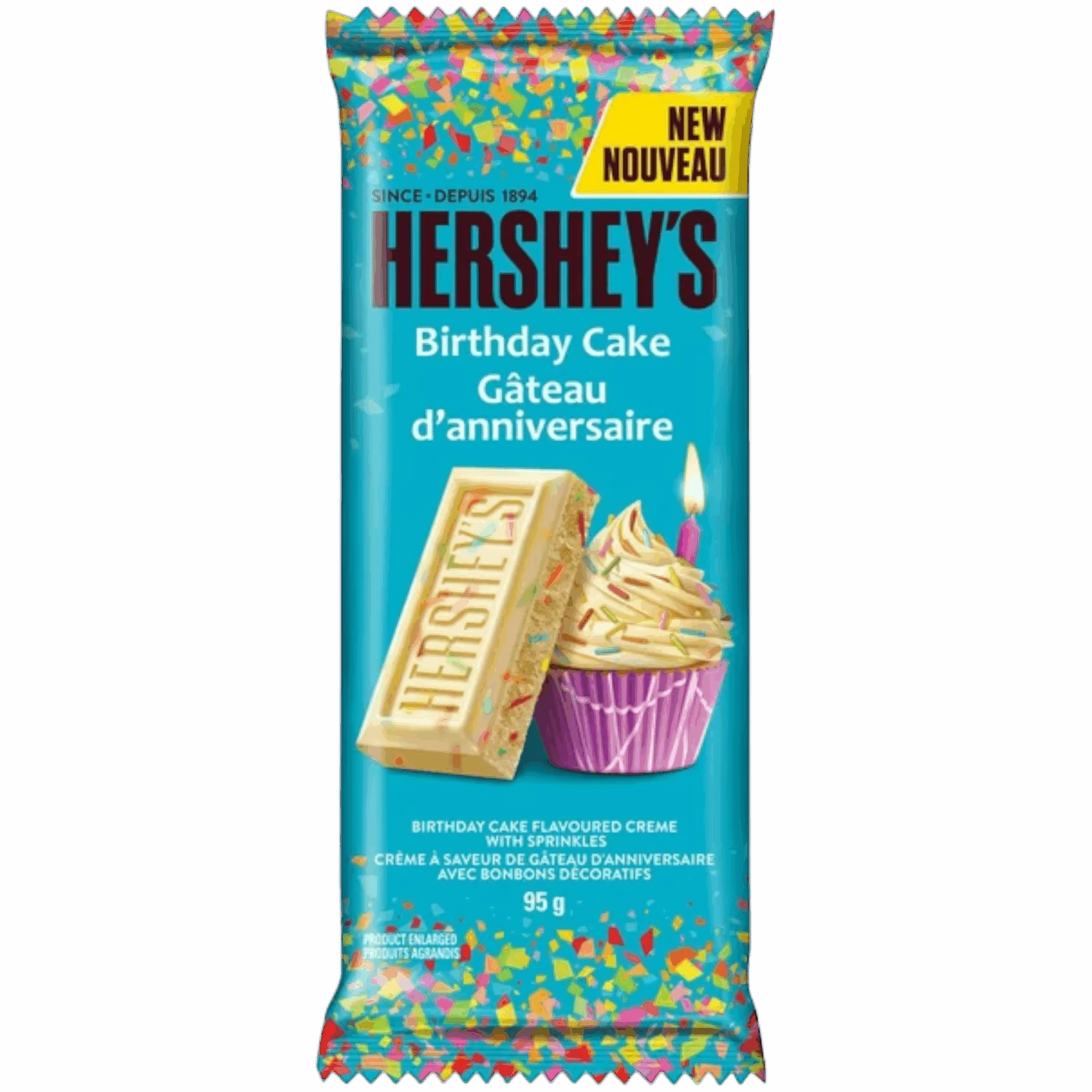 Hershey's King Size Birthday Cake Bar (Canada) - 3.35oz (95g) 3 Hershey's King Size Birthday Cake Bar (Canada) - 3.35oz (95g)