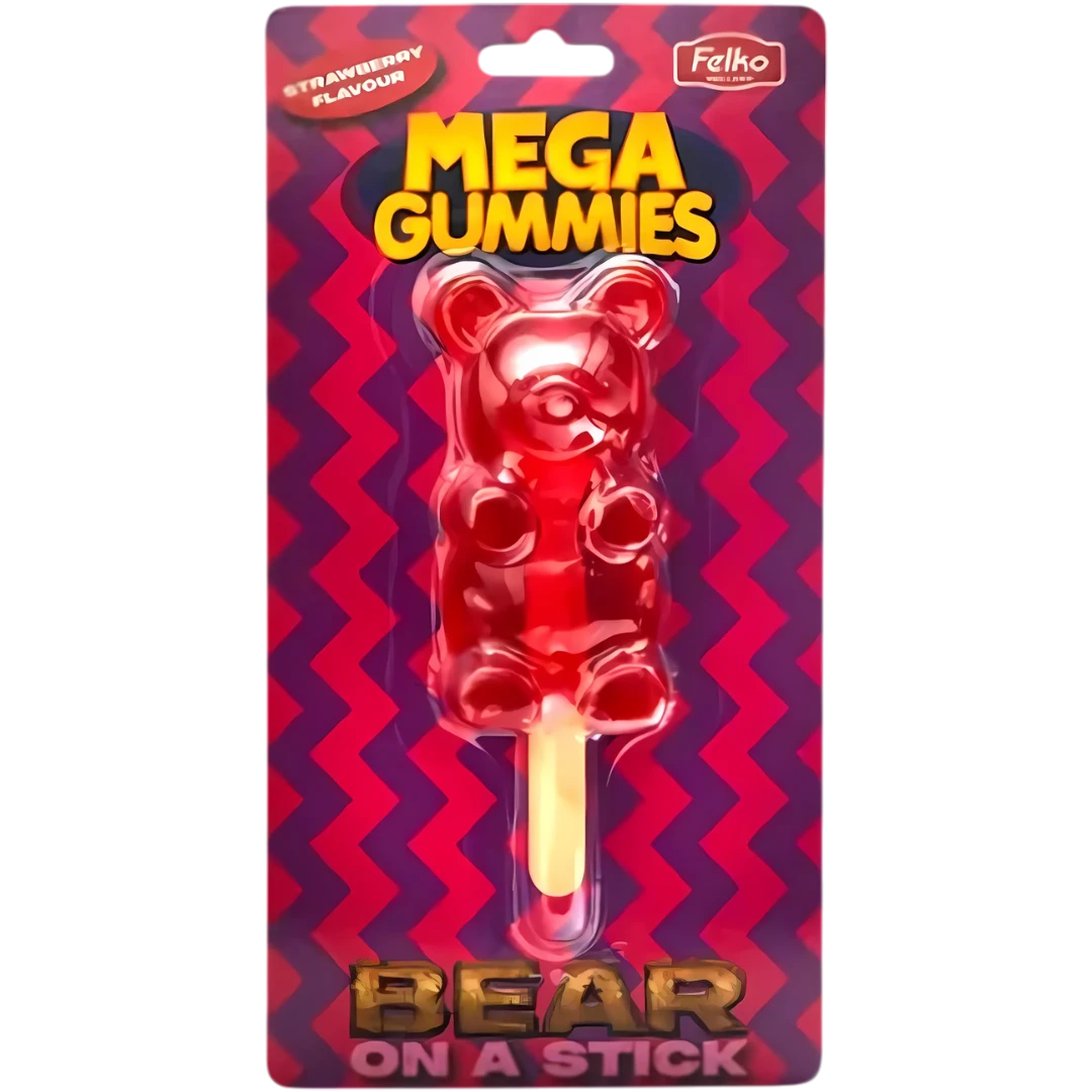 Mega Gummies Giant Bear On A Stick - 4.23oz (120g) 3 Mega Gummies Giant Bear On A Stick - 4.23oz (120g)