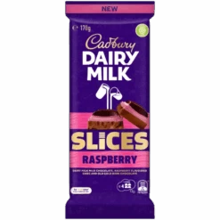 Cadbury Dairy Milk Slices Raspberry Chocolate Block (Australia) - 6.28oz (178g)