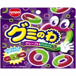 Meiji Gummy No Wa Kyoho Grape & Muscat Grape Gummy Rings - 0.8oz (22g)