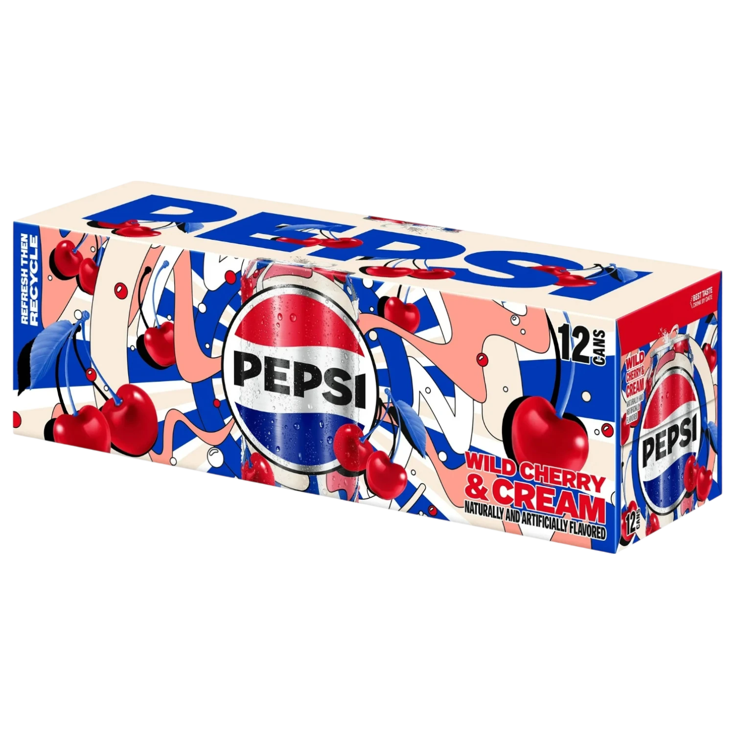 Pepsi Wild Cherry & Cream (USA Version) - 12fl.oz (355ml) 4 Pepsi Wild Cherry & Cream (USA Version) - 12fl.oz (355ml) - Image 2