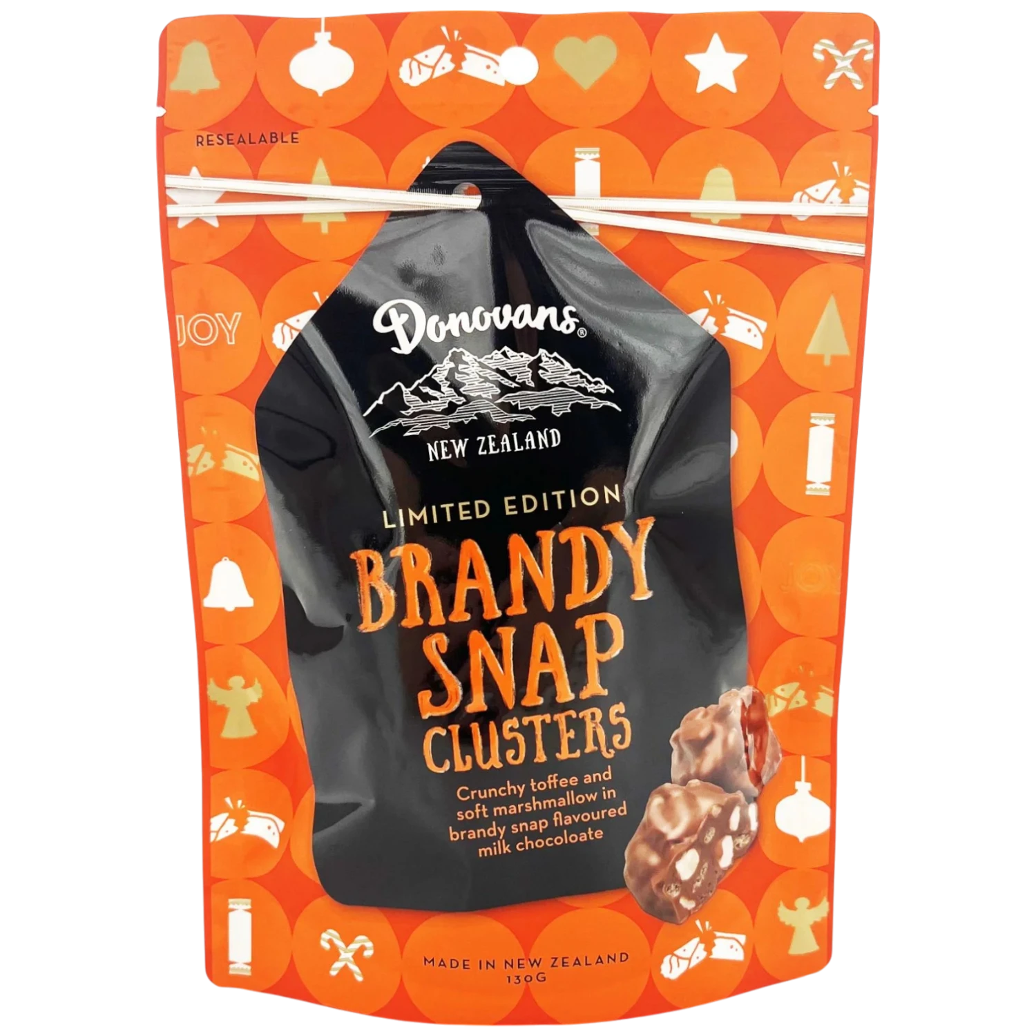Donovan's Brandy Snap Clusters Share Bag (New Zealand) - 4.59oz (130g) 3 Donovan's Brandy Snap Clusters Share Bag (New Zealand) - 4.59oz (130g)
