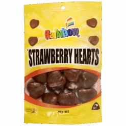 Rainbow Strawberry Hearts Peg Bag (New Zealand) - 3.35oz (95g)