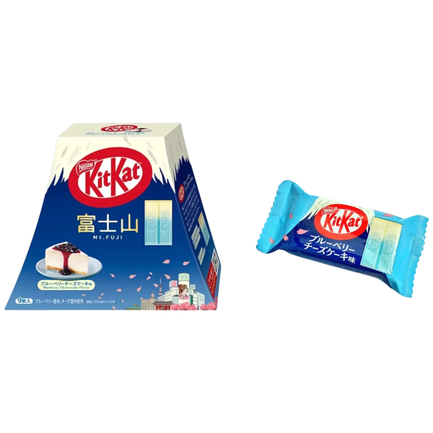 Kit Kat Mount Fuji Blueberry Cheesecake Gift Box (Japan) - 9 Pack 3 Kit Kat Mount Fuji Blueberry Cheesecake Gift Box (Japan) - 9 Pack