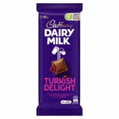 Cadbury Dairy Milk Turkish Delight Chocolate Block (Australia) - 6.35oz (180g)