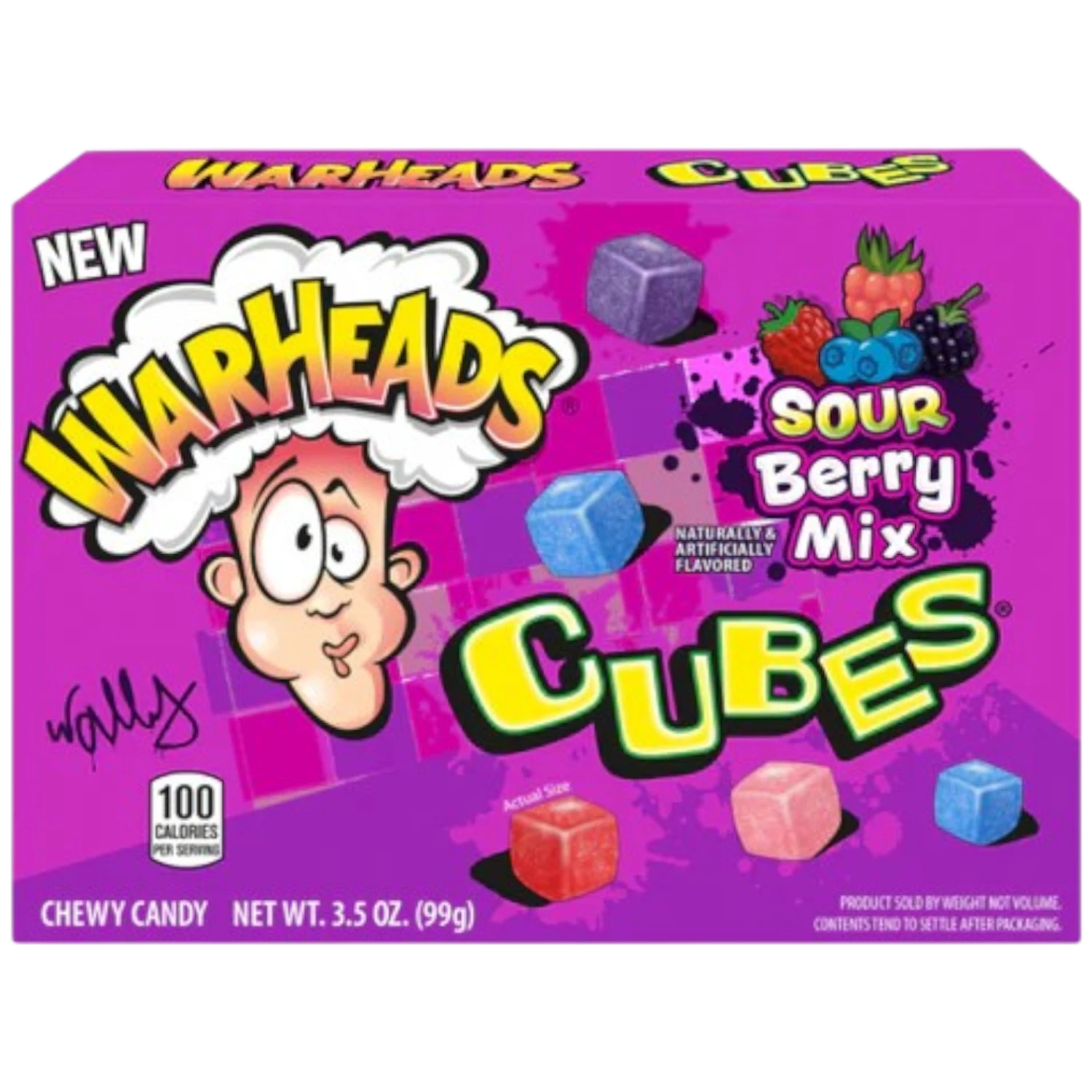 Warheads Sour Berry Mix Cubes Theatre Box - 3.5oz (99g) 3 Warheads Sour Berry Mix Cubes Theatre Box - 3.5oz (99g)