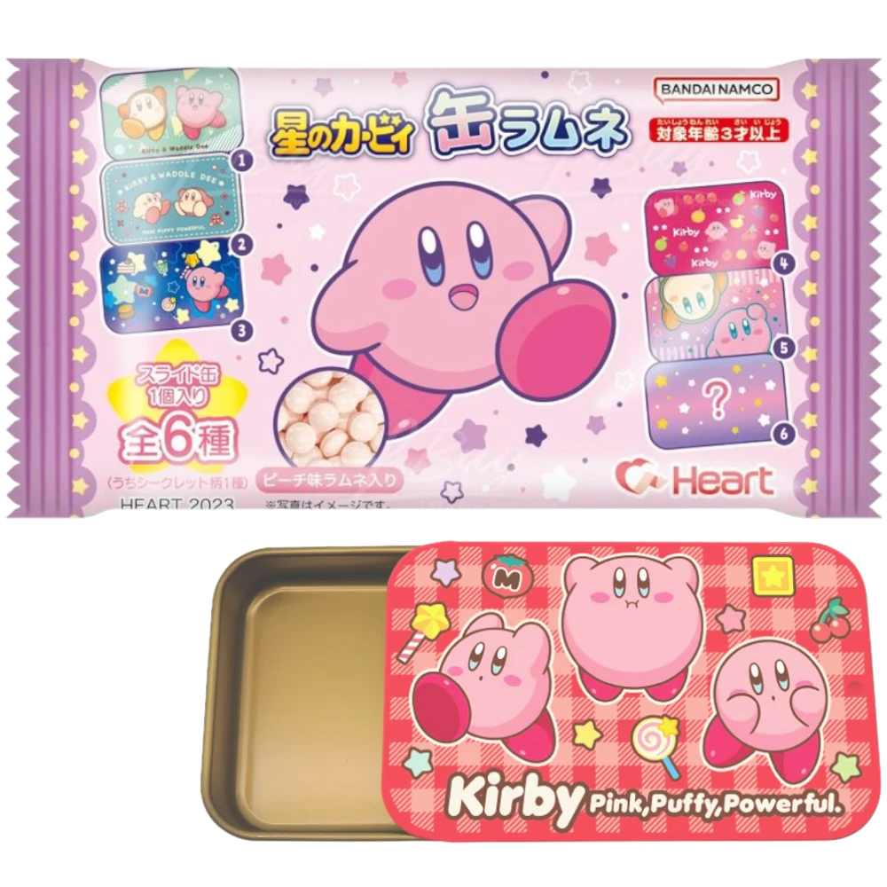Heart Kirby Slide Can Ramune Candy (Japan) - 0.28oz (8g) 3 Heart Kirby Slide Can Ramune Candy (Japan) - 0.28oz (8g)