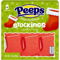 Peeps Marshmallow Stockings 6 Pack (Christmas Limited Edition) - 3oz (85g)