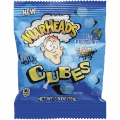Warheads Blue Raspberry Cubes - 3.5oz (99g)