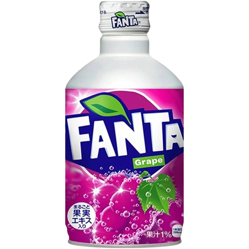 Fanta Grape Aluminium Bottle Can (Japan) - 10.1fl.oz (300ml) 3 Fanta Grape Aluminium Bottle Can (Japan) - 10.1fl.oz (300ml)