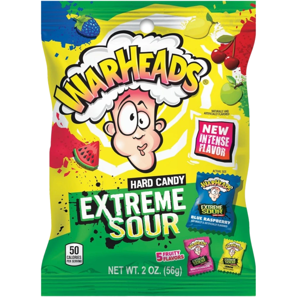 Warheads Extreme Sour Hard Candy - 2oz (56g) 3 Warheads Extreme Sour Hard Candy - 2oz (56g)