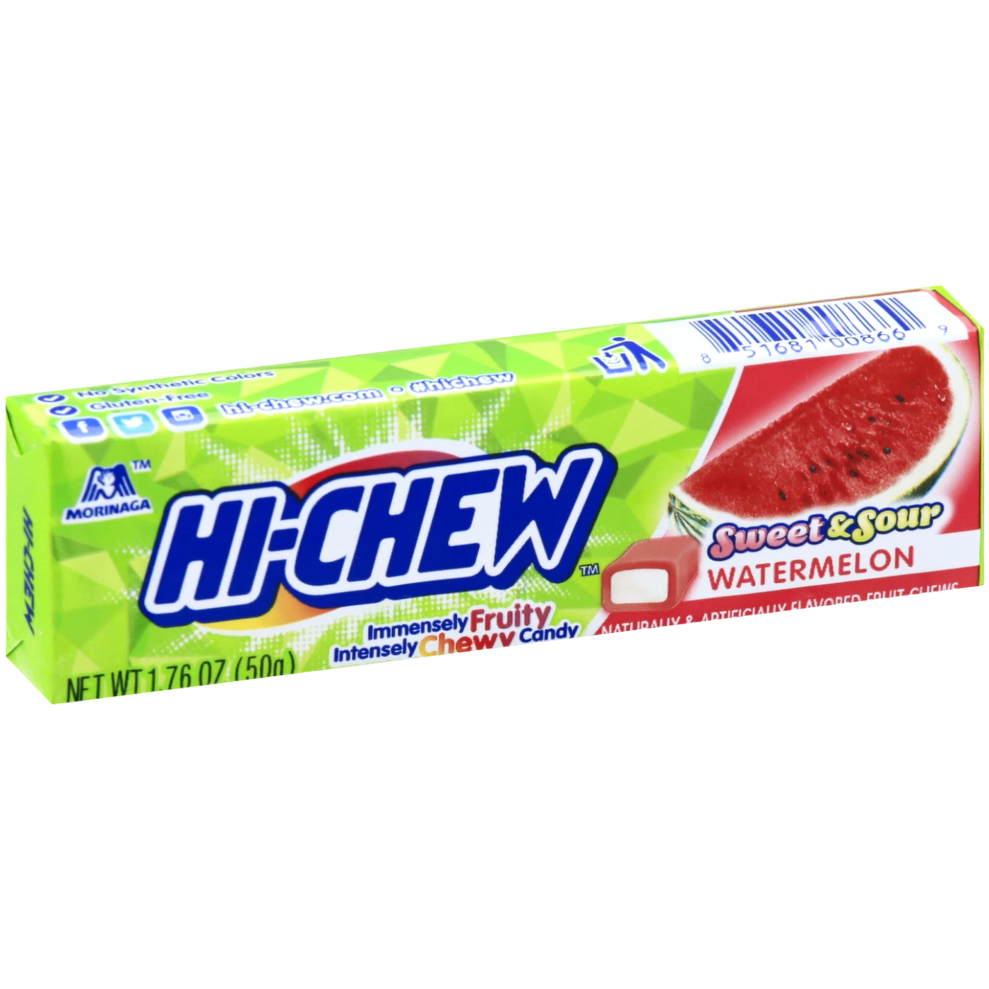 Hi-Chew Sweet & Sour Watermelon Fruit Chews - 1.76oz (50g) 3 Hi-Chew Sweet & Sour Watermelon Fruit Chews - 1.76oz (50g)
