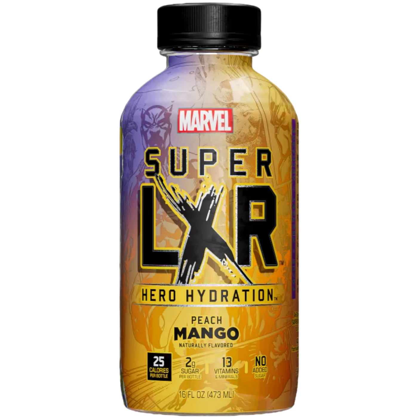 AriZona Marvel Super LXR Hero Hydration Peach Mango (Black Panther) - 16fl.oz (473ml) 3 AriZona Marvel Super LXR Hero Hydration Peach Mango (Black Panther) - 16fl.oz (473ml)
