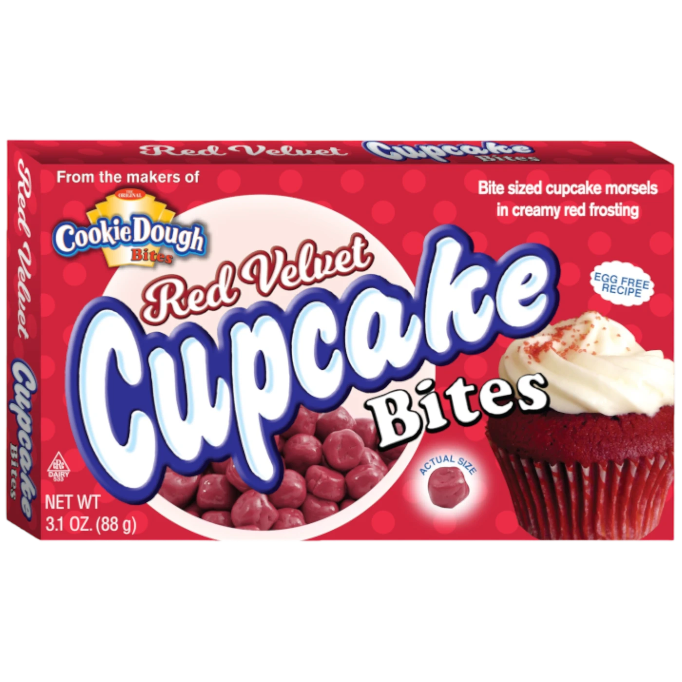 Red Velvet Cupcake Bites Theatre Box - 3.1oz (88g) 3 Red Velvet Cupcake Bites Theatre Box - 3.1oz (88g)