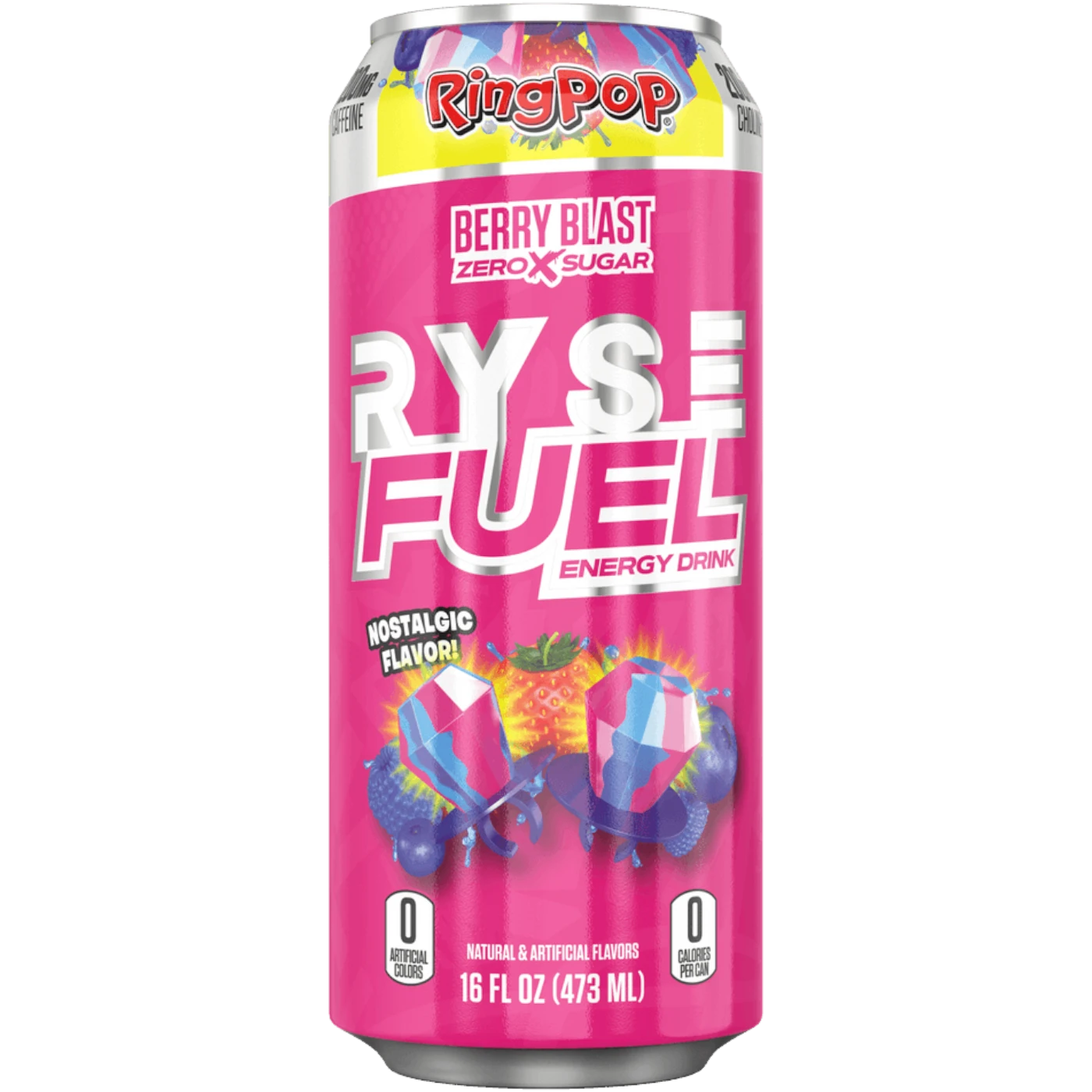 RYSE FUEL Ring Pop Berry Blast Flavour Energy Drink - 16fl.oz (473ml) 3 RYSE FUEL Ring Pop Berry Blast Flavour Energy Drink - 16fl.oz (473ml)