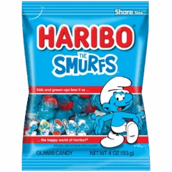 Haribo Smurfs Peg Bag - 4oz (113g)